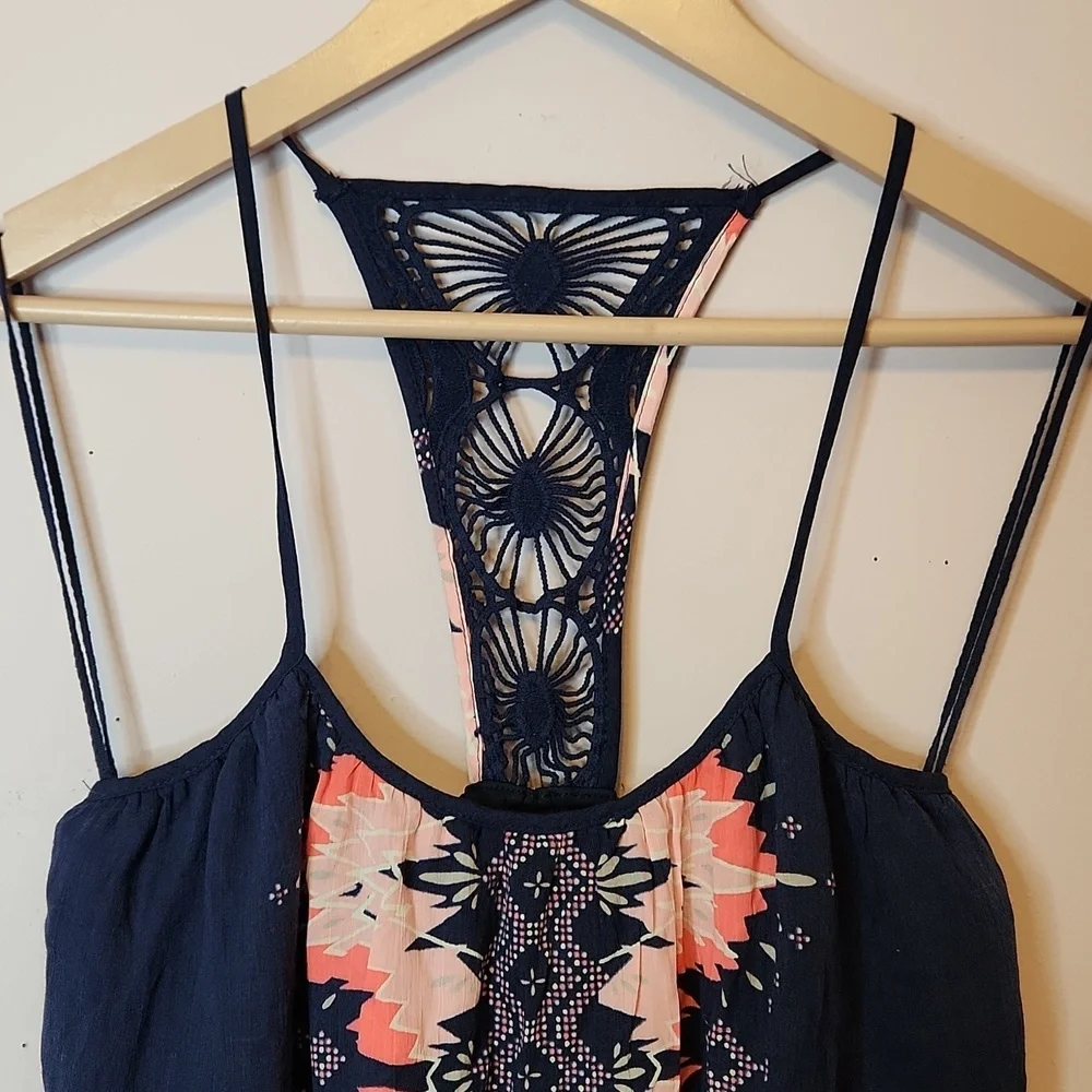 AEROPOSTALE Navy Pink Boho Sundress, size XS - Picture 2 of 8